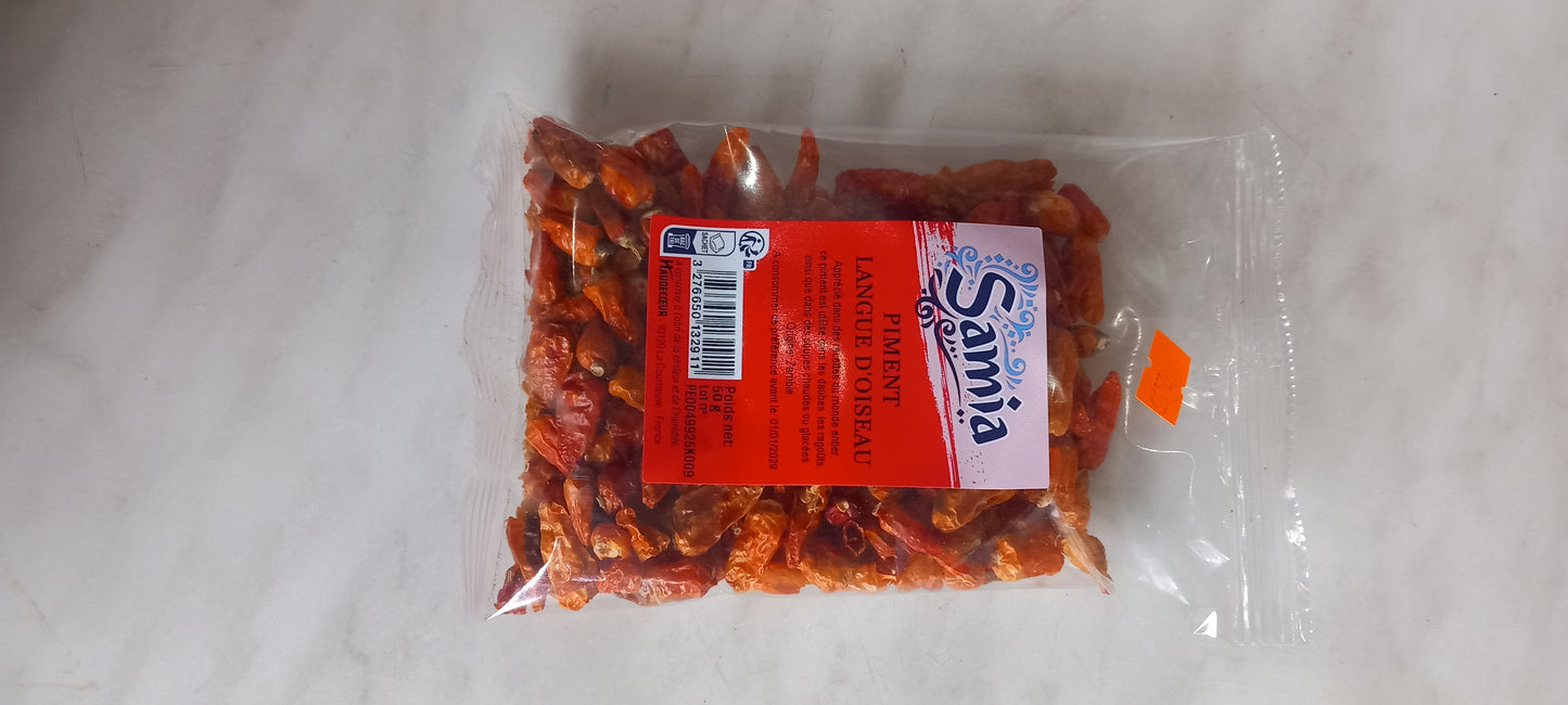 Piment langues d'oiseaux 50g