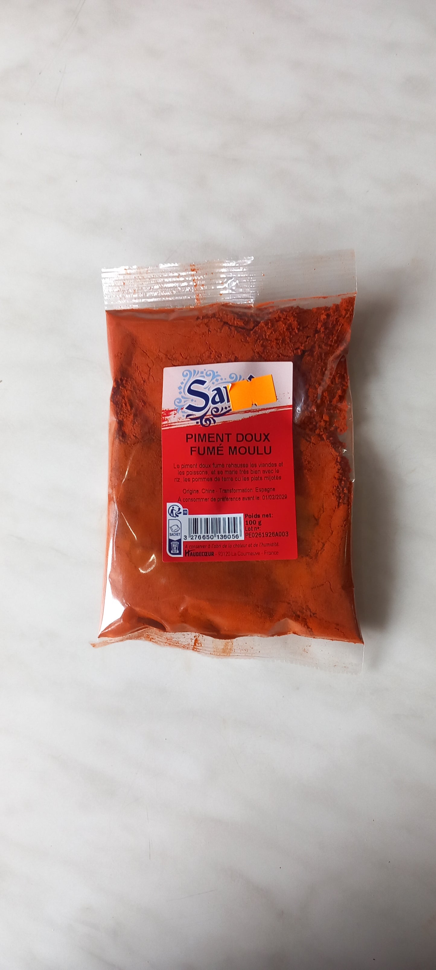Piment doux fumé moulu 100g
