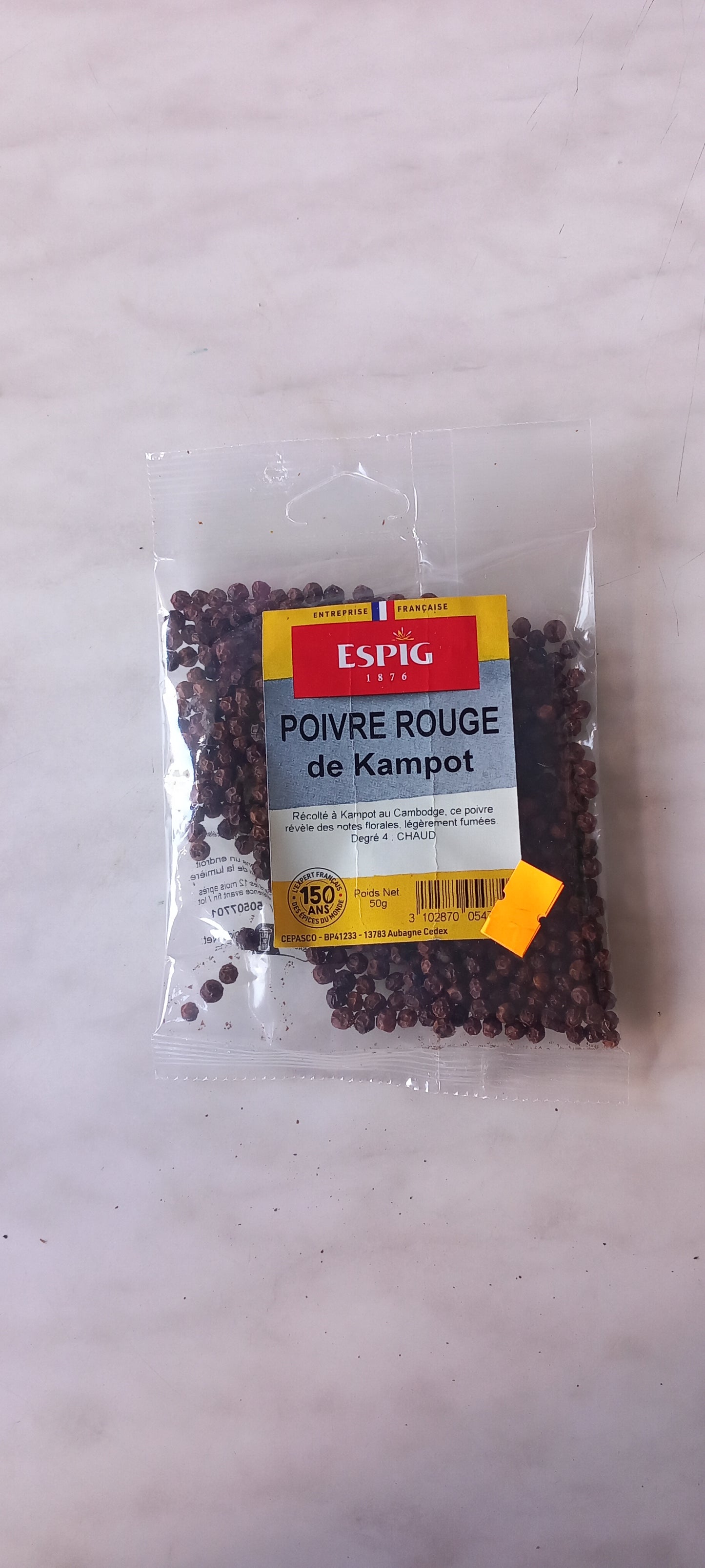 Poivre rouge de Kampot 50g