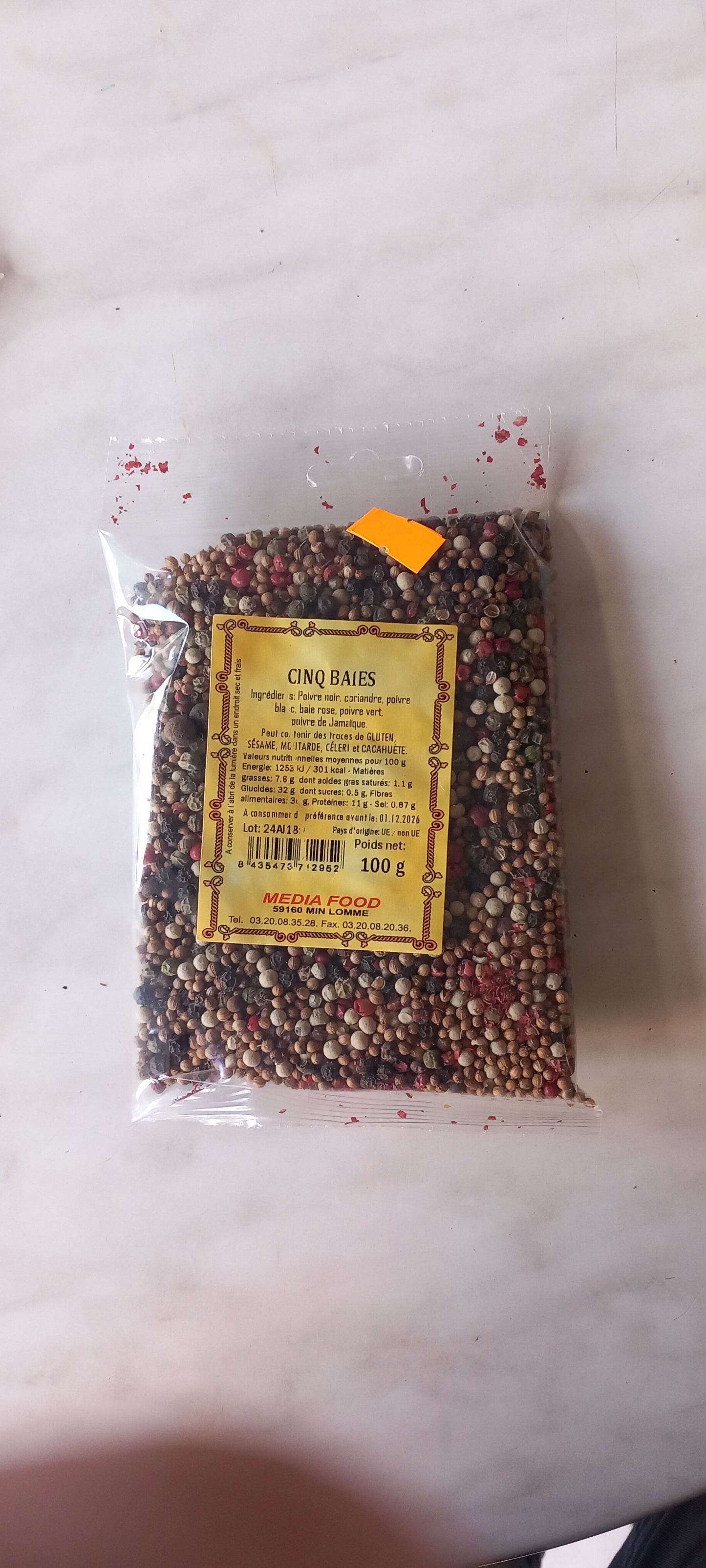 Poivre 5 baies 100g